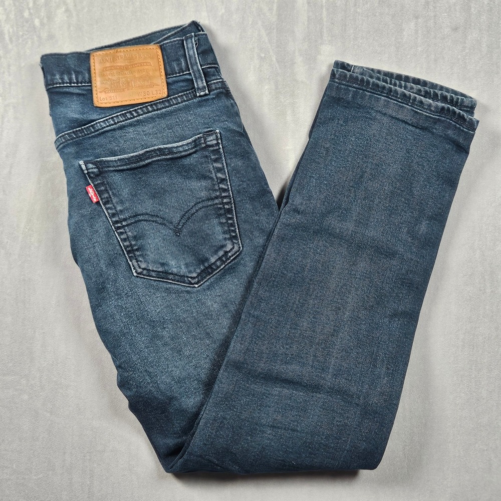 Levi's Premium 511 Slim Fit Jeans Mens 30x32 (Actual 30x29) Blue Denim Big E
